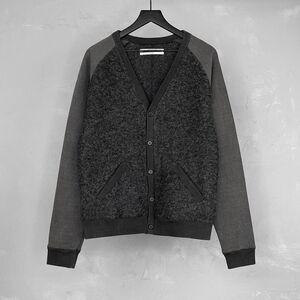 Robert Gellar New York Felted Wool & French Terry Cardigan Sweater - It 48, M